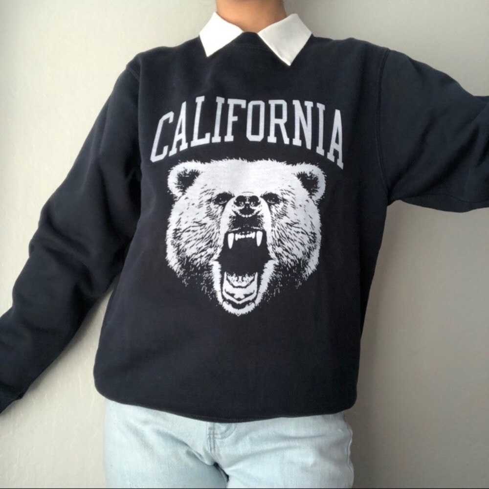 brandy melville erica sweatshirt california bear - Picture 1 of 3
